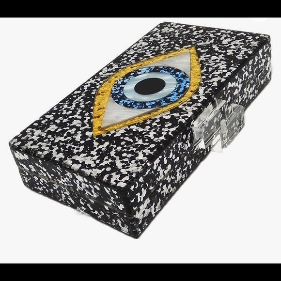🔥Evil Eye Acrylic Clutch Glitter Purse Evening Bag Crossbody Handbags clutch - Picture 5 of 6